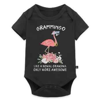Flamingo Awesome Grammingo - Baby Premium short-sleeve bodysuit - black - Front