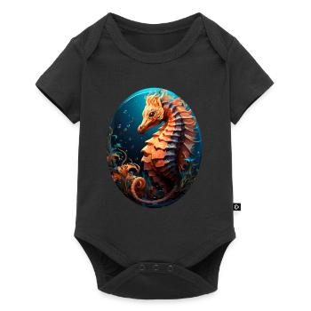 Sea horse - Baby Premium short-sleeve bodysuit - black - Front