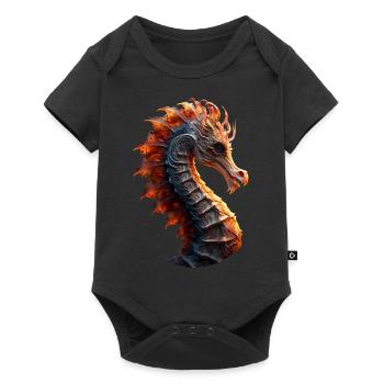 Sea horse - Baby Premium short-sleeve bodysuit - black - Front