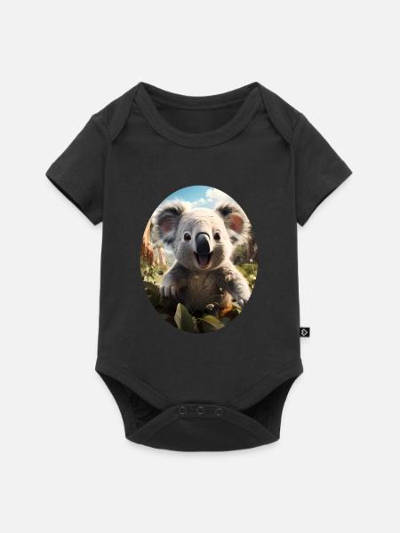 Koala - Body à manches courtes Premium Bébé - noir