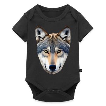 Loup - Body à manches courtes Premium Bébé - noir - Devant