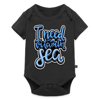 I need Vitamin c / sea Sea Sea Typographic - Baby Premium short-sleeve bodysuit - black - Front