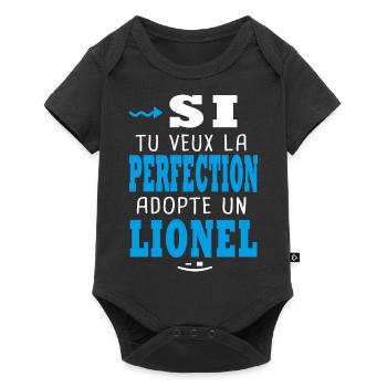 Lionel Si tu veux la perfection adopte un lionel - Body à manches courtes Premium Bébé - noir - Devant