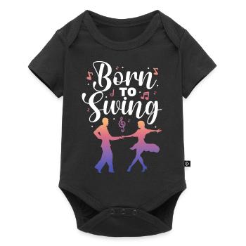 Born to swing - Baby Premium short-sleeve bodysuit - black - Front