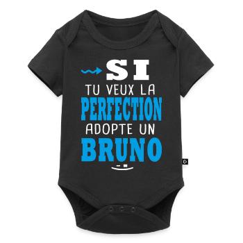 Bruno Si tu veux la perfection adopte un bruno - Body à manches courtes Premium Bébé - noir - Devant