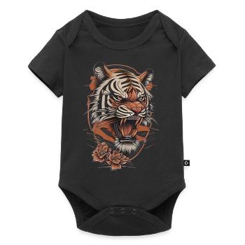 tiger japanese tattoo - Baby Premium short-sleeve bodysuit - black - Front