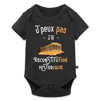 J'peux pas j'ai reconstitution historique - Body à manches courtes Premium Bébé - noir - Devant