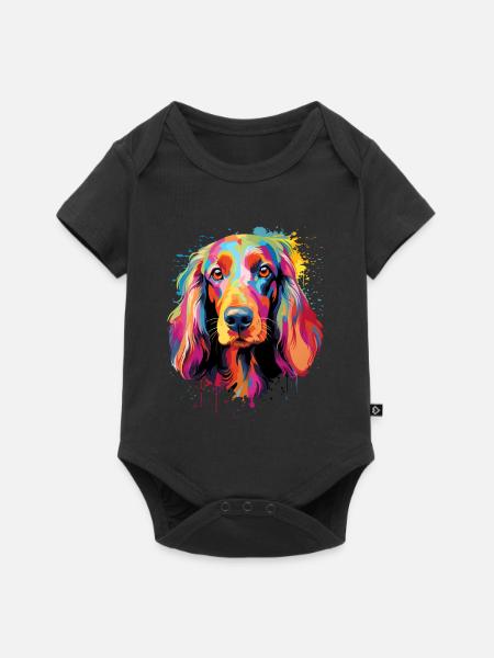 Cocker Spaniel Coloré - Body à manches courtes Premium Bébé - noir