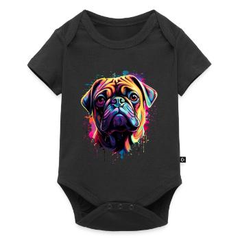 Carlin coloré - Body à manches courtes Premium Bébé - noir - Devant