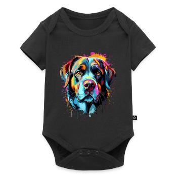 Saint Bernard Colorful - Baby Premium short-sleeve bodysuit - black - Front