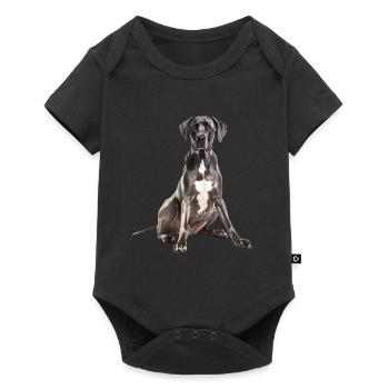 Great Dane - Baby Premium short-sleeve bodysuit - black - Front