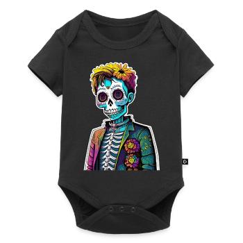 Dia de los Muertos Kid coloré - Body à manches courtes Premium Bébé - noir - Devant