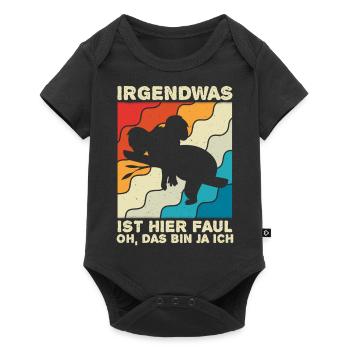 Irgendwas ist hier Faul OH DAS BIN JA ICH - Baby Premium Kurzarmbody - Schwarz - Vorne