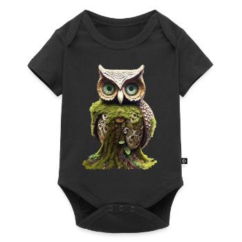 Wooden Owl - Baby Premium short-sleeve bodysuit - black - Front