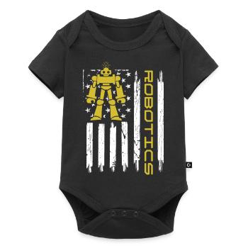 Robotics USA 4th Of Juillet Droid Builder American Fl - Body à manches courtes Premium Bébé - noir - Devant