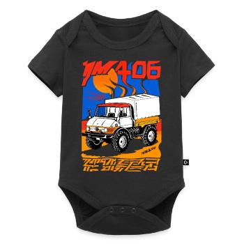 Unimog - Oldtimer - Offroad - Universal Motorgerät - Baby Premium Kurzarmbody - Schwarz - Vorne