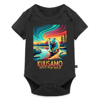 Kuusamo Finland Into The Wild - Baby Premium short-sleeve bodysuit - black - Front
