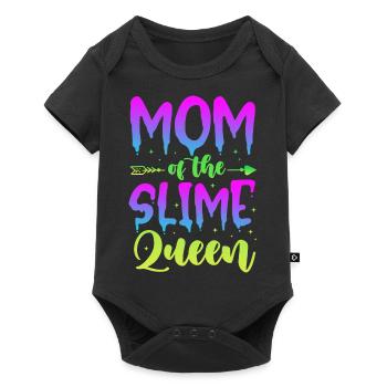 Mom of the Slime queen - Baby Premium Kurzarmbody - Schwarz - Vorne