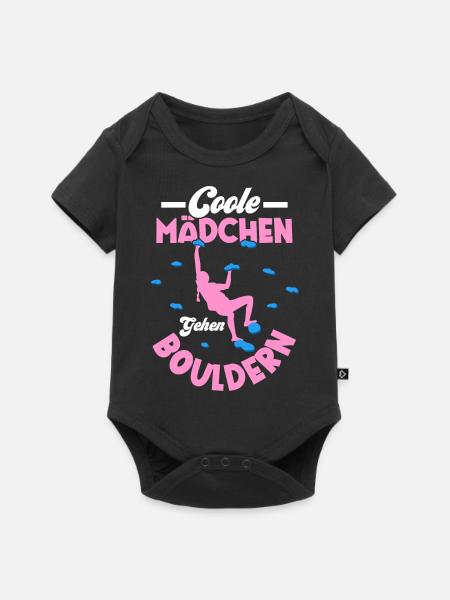 Coole Mädchen Gehen Bouldern Boulder Klettern - Baby Premium Kurzarmbody - Schwarz