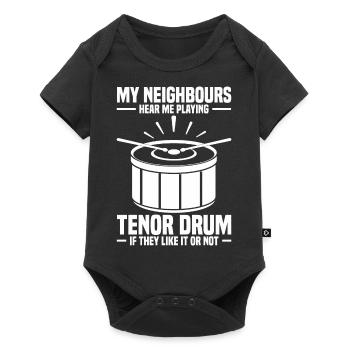 Tenortrommel Spieler Blaskapelle Musiker Geschenk - Baby Premium Kurzarmbody - Schwarz - Vorne