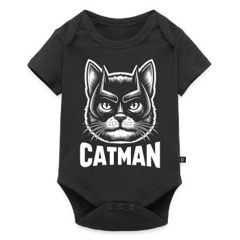 Catman Chat super-héros avec masque - Body à manches courtes Premium Bébé - noir - Devant
