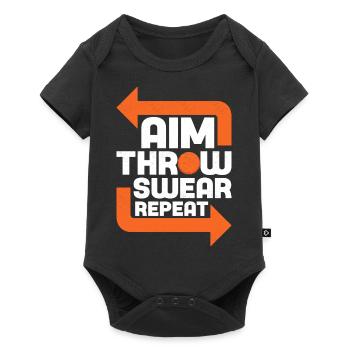 Aim Throw Swear Repeat Petangue Team Bocce - Baby Premium short-sleeve bodysuit - black - Front
