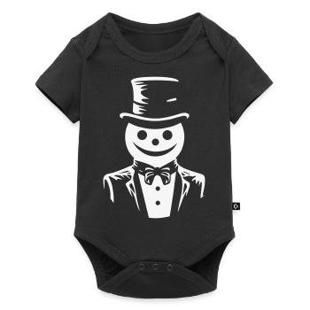 Snowman Dapper Delight - Baby Premium short-sleeve bodysuit - black - Front
