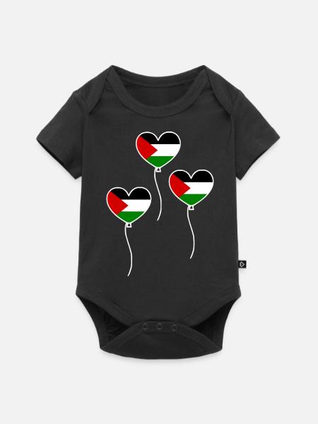 Palestine - Body à manches courtes Premium Bébé - noir
