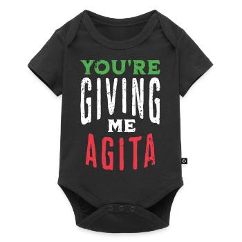 Argot italien Tu me donnes de l’agita - Body à manches courtes Premium Bébé - noir - Devant