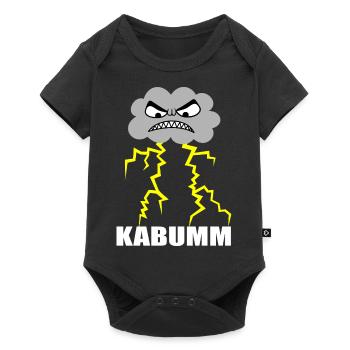 Blitz, Donner, Wetter, Gewitter, Zorn, Wut, Krach - Baby Premium Kurzarmbody - Schwarz - Vorne