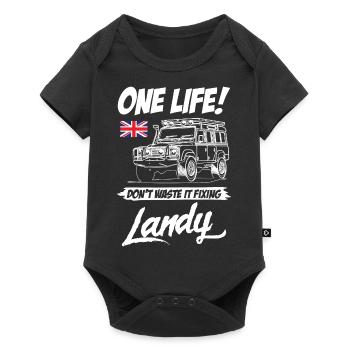 Dont Waste It Fixing Landy - Baby Premium short-sleeve bodysuit - black - Front