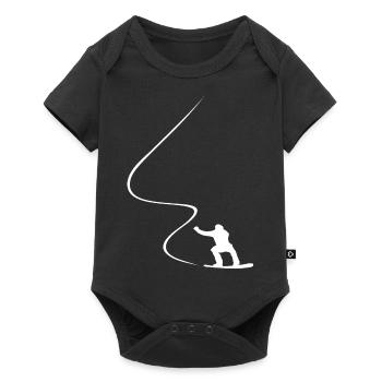 Snowboarder, Curve, Downhill, Freerider, Winter - Baby Premium short-sleeve bodysuit - black - Front