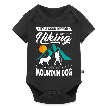 Hiking with my Mountain Dog - Baby Premium short-sleeve bodysuit - black - Front