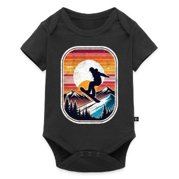 snowboard neige et ski - Body à manches courtes Premium Bébé - noir - Devant