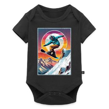 snowboard neige et ski - Body à manches courtes Premium Bébé - noir - Devant
