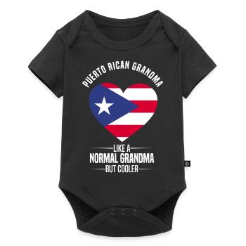 Puerto Rico Flagge | Puerto Ricaner Geschenkideen - Baby Premium Kurzarmbody - Schwarz - Vorne