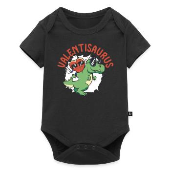 Valentine's Day Dinosaur T-Rex February 14 Dino - Baby Premium short-sleeve bodysuit - black - Front