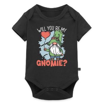 Valentine's Day Gnome February 14 Gardening Garden - Baby Premium short-sleeve bodysuit - black - Front