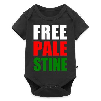 Free palestine - Body à manches courtes Premium Bébé - noir - Devant