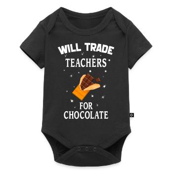 Will Trade Teachers For Chocolate Valentines Day - Body à manches courtes Premium Bébé - noir - Devant