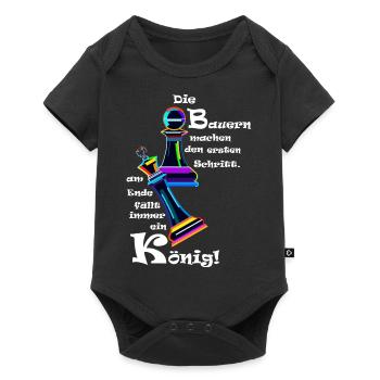 Chess Pawn King - Baby Premium short-sleeve bodysuit - black - Front