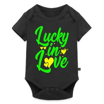 Love Happy Heart Card Valentine Vector Design Art - Baby Premium short-sleeve bodysuit - black - Front