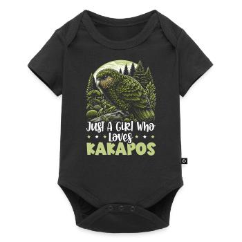 Kakapo Lover Nouvelle-Zélande hibou perroquet oiseau - Body à manches courtes Premium Bébé - noir - Devant