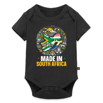 South Africa Pride South African Flag - Baby Premium short-sleeve bodysuit - black - Front