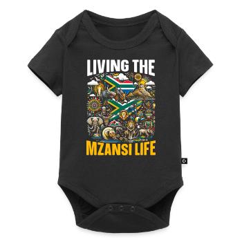 Afrique du Sud Fierté Drapeau sud-africain Mzansi Vie - Body à manches courtes Premium Bébé - noir - Devant
