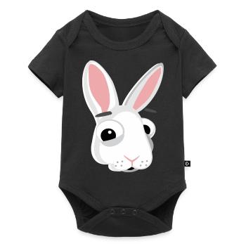 Bunny Head Bunny Funny - Baby Premium short-sleeve bodysuit - black - Front