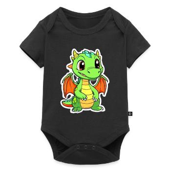 Dragon mignon - Body à manches courtes Premium Bébé - noir - Devant