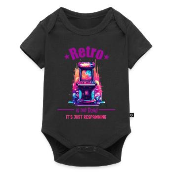 Retro Gaming Arcade Geschenk - Baby Premium Kurzarmbody - Schwarz - Vorne