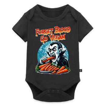 Oubliez le sang Go Vampire végétarien végétalien - Body à manches courtes Premium Bébé - noir - Devant