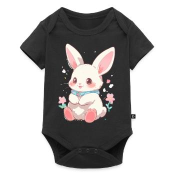 Lapin Pâques Sweet - Body à manches courtes Premium Bébé - noir - Devant